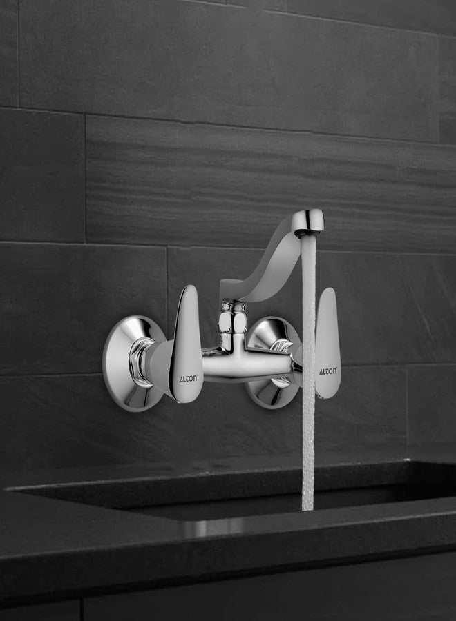 ALTON LRK9670 Brass Sink Mixer with Swinging Spout, Silver, Chrome Finish - Image 5